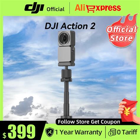 DJI Action 2 Action Camera 4K 120fps Super Wide FOV Versatile Magnetic Design Portable and ...