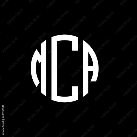 MCA letter logo design. MCA modern letter logo with black background ...