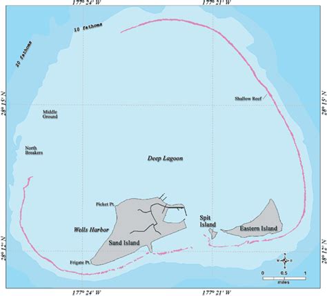 Midway Atoll Islands Tourist Map - Midway Atoll Islands • mappery