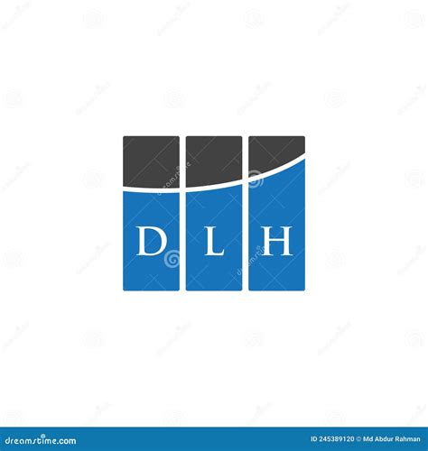 DLH Letter Logo Design on WHITE Background. DLH Creative Initials ...