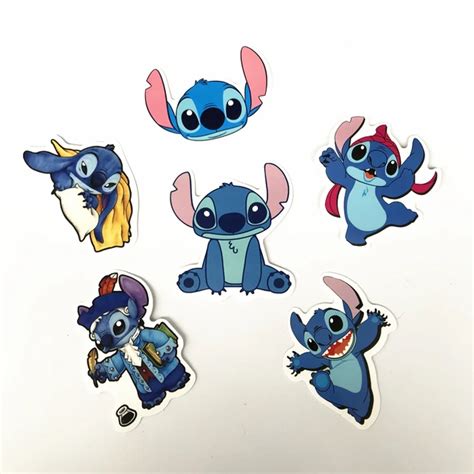 6 pcs Mixed funny stitch stickers for kids Home decor on laptop sticker ...