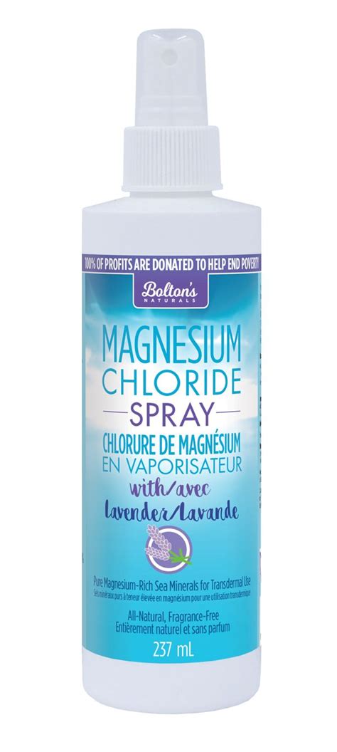 Magnesium Chloride Spray with Lavender - Natural Calm Canada in 2021 ...