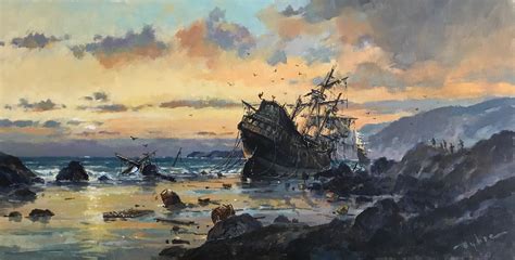 Spanish galleon wreck. | Marine art, Art painting oil, Oil painting ...