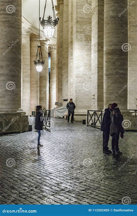 Cobblestone Street Night Scene, Rome Editorial Image - Image of dark, rock: 112502405