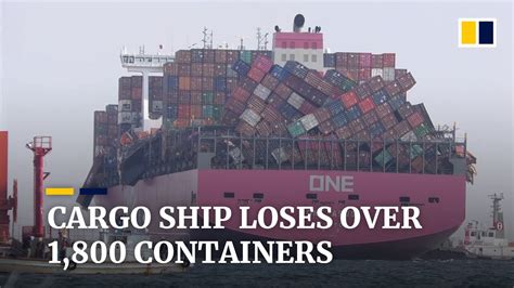 Cargo ship ONE Apus loses more than 1,800 containers in Pacific storm ...