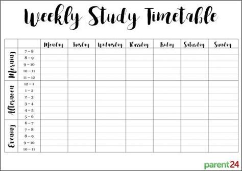 PRINT IT: Weekly study timetable | Life | Best way to revise, Study plan template, Study ...