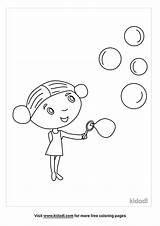 Blowing Bubbles Coloring Pages sketch template