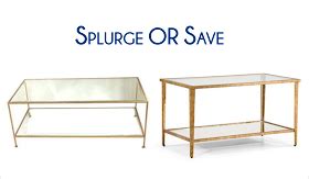 Cup Half Full: Splurge or Save: Glass Coffee Tables