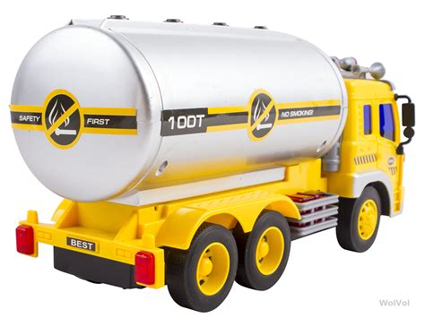 WolVolk Friction Powered Oil Tanker Truck Toy with Lights and Sounds ...