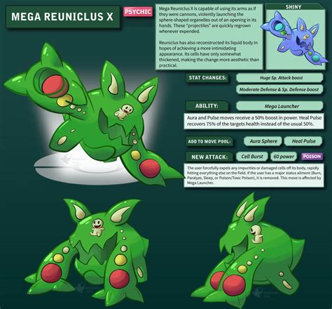 Mega Reuniclus X [FAN DESIGN] by Kiribbean on DeviantArt