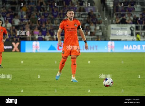 Orlando, Florida, USA, July 21, 2023, Houston Dynamo Midfielder Hector Herrera #16 readies to ...