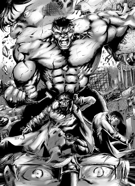 Hulk Transformation Inks Grey by Nesquik28 on DeviantArt