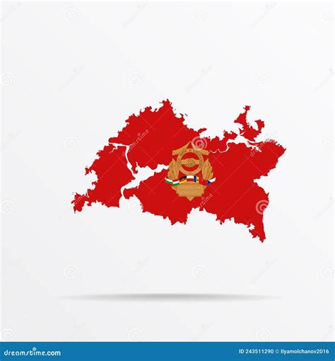 Vector Map Republic of Tatarstan Combined with Warsaw Pact WP Flag ...