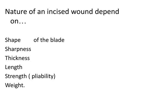 PPT - INCISED WOUNDS PowerPoint Presentation, free download - ID:2663228