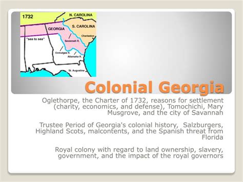 PPT - Colonial Georgia PowerPoint Presentation - ID:283219