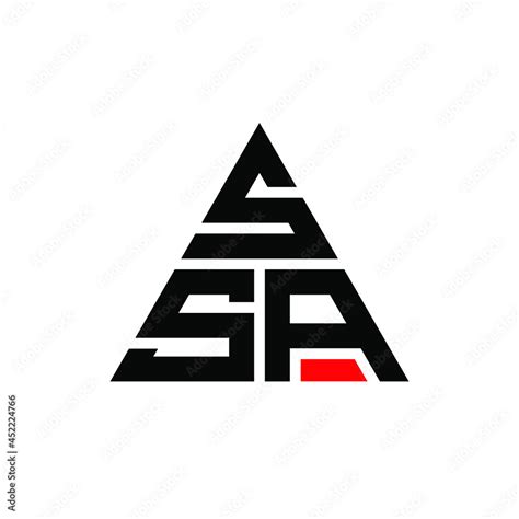 SSA triangle letter logo design with triangle shape. SSA triangle logo design monogram. SSA ...