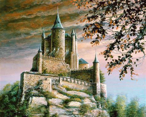 Oil Pastel Paintings of castles | Droll Things » Medieval castle paintings – 10 JPG 1280×1024 ...