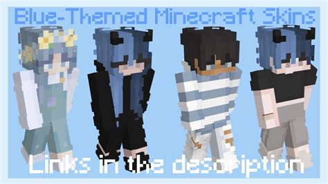 aesthetic blue minecraft skins 💎 | links in the description - YouTube