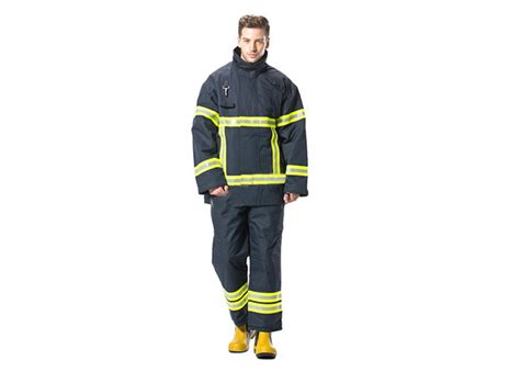 Navy Blue Firefighter Uniform Nomex IIIA Breathable Layer Fire Fighter Suit