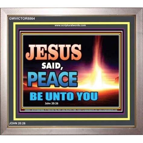 PEACE BE UNTO YOU Bible Verse Wall Art Frame (GWVICTOR8864) "16x14"