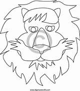 Lion Face Mask Coloring Activity Page sketch template