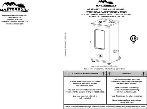 Masterbuilt Pro Electric Smoker User Manual - intensivemaui