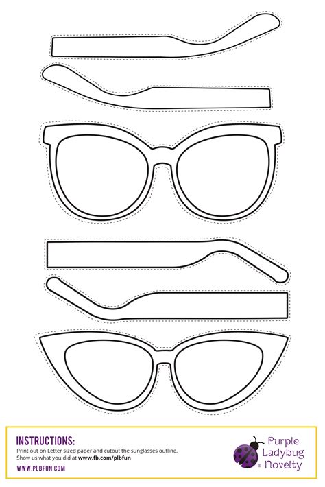 Free Printable: Sunglasses Day | Purple Ladybug