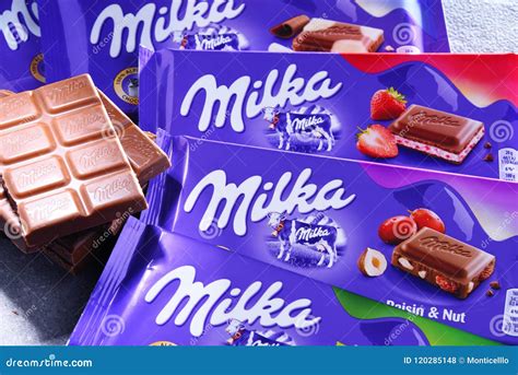 Assorted Milka chocolates editorial stock photo. Image of sugar - 120285148