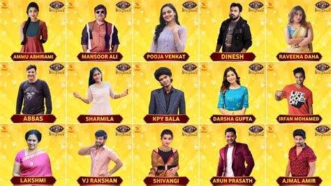 Bigg Boss tamil 7 full contestants list - YouTube