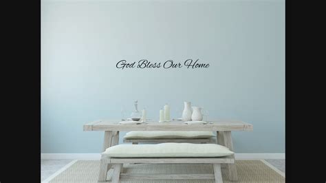 God Bless Our Home - Vinyl Wall Quote – Inspirational Wall Signs