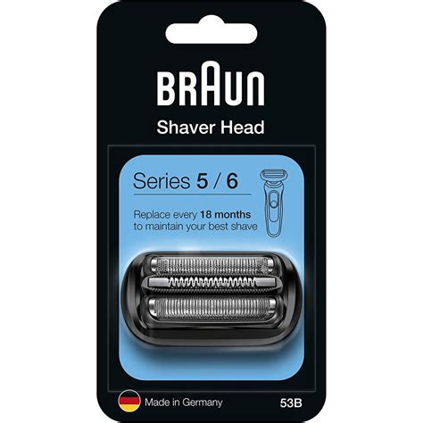 Braun Series 5 53B Electric Shaver Head Replacement - Black - Compatible with Series 5 and ...