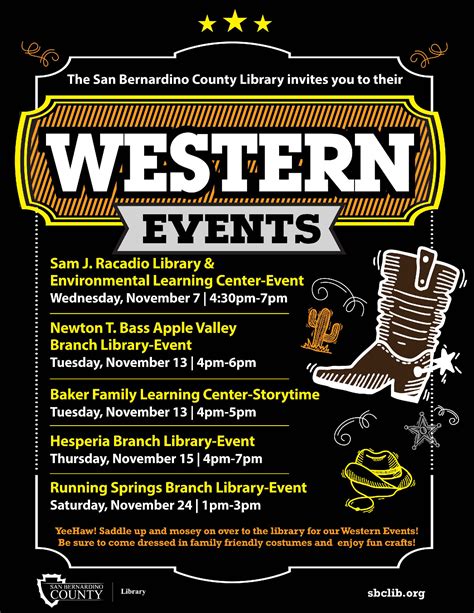 Saddle Up for a Western Event at County Libraries – San Bernardino ...