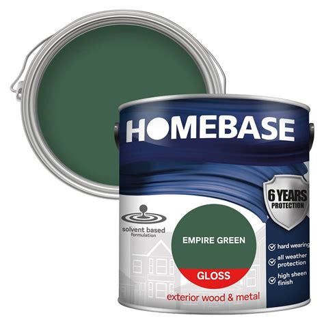 Homebase Exterior Gloss Paint - Empire Green 2.5L | Homebase