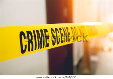 Crime Scene Tape Front Room Door Stock Photo 488500771 | Shutterstock