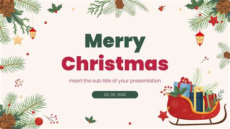 Télécharger Merry Christmas 【GRATUIT】 - PowerPoint et Google Slides ...