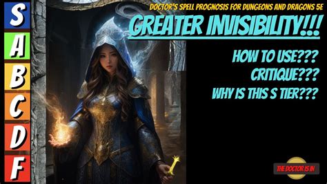 GREATER INVISIBILITY How To Use This S Tier Spell In Dungeons and Dragons - YouTube