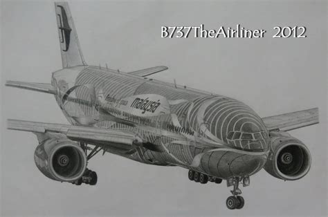 Malaysia Airlines Boeing 777 Heliconia Drawing by B737TheAirliner on DeviantArt