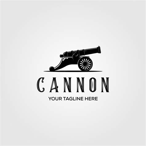 Premium Vector | Cannon logo vintage illustration design, cannon logo ...