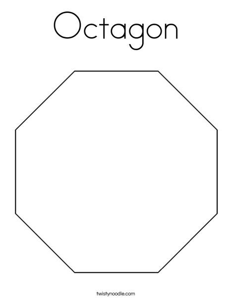 Octagon Coloring Page - Twisty Noodle