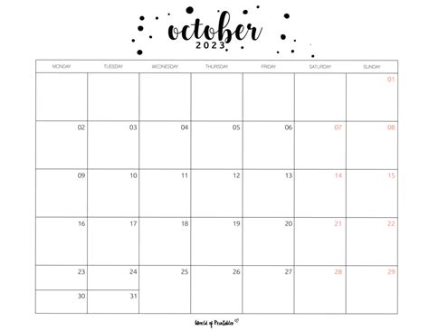 Calendar October 2022 Printable