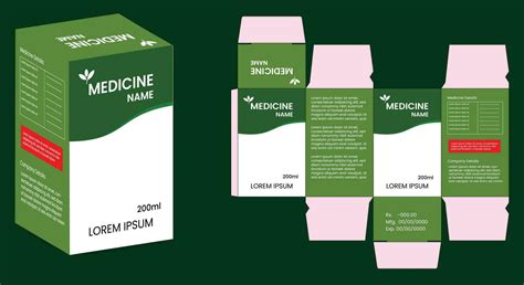 Package Design. Packaging template for product vector design illustration. Box design, Medicine ...