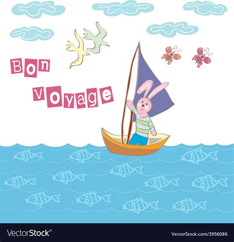 Bon voyage cartoon Royalty Free Vector Image - VectorStock