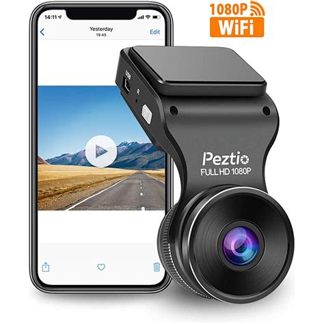 Peztio Dash Cam WiFi, FHD 1080P Dash Camera for Cars, Car Dash Camera Recorder, G-Sensor, 170 ...