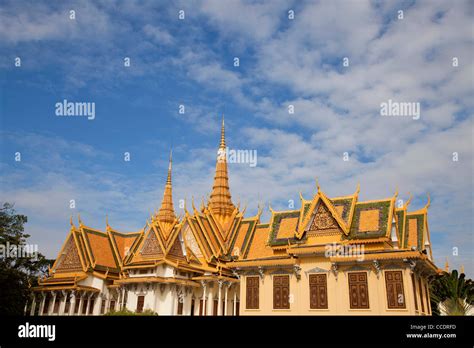 Royal Palace complex, architecture building with pagodas and temples ...