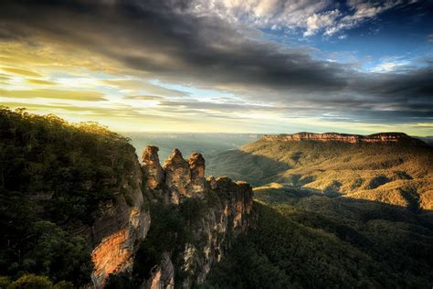 Three Sisters (Australia), Forest, Blue Mountains, Landscape, Cloud ...