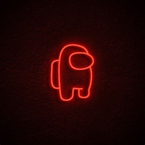 Neon Red Aesthetic Wallpaper Among Us