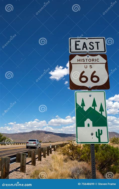 US Route 66 Sign Arizona stock image. Image of highway - 75648699