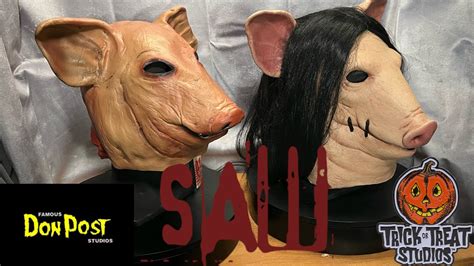 Saw Pig Masks Don Post and Trick or Treat Studios - YouTube