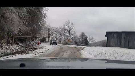 Roads after Kentucky ice storm - YouTube