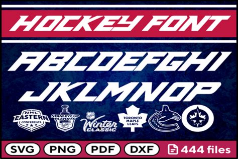 Hockey Font Svg Png Pdf Dxf Alphabet Graphic by fromporto · Creative ...